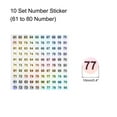 thumbnail image 2 of Laser Number Stickers, Number 61 to 80 Round Self Adhesive Reflective Sticker for Inventory, Storage Organizing, 10 Sheets(1000pcs), 2 of 6