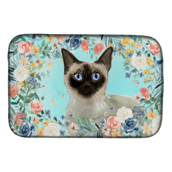 Siamese Spring Flowers Dish Drying Mat