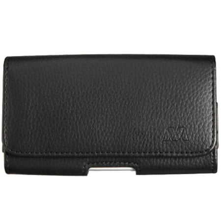 Leather Cell Phone Cover (Leather Case with Belt Clip Insten Universal Leather Horizontal Cell Phone Case Cover Pouch with Belt Clip for Cellphone)