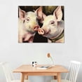 thumbnail image 2 of Nawypu  Baby Pigs Animal Yellow Watercolor Painting Canvas Wall Art, Multi-Color, 2 of 4