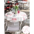 thumbnail image 4 of Outdoor Tablecloth with Umbrella Hole and Zipper, Pink Mushroom Round Table Cloth 60 Inch Waterproof Tablecloth, Vintage Botanical Autumn Farmhouse Picnic Table Cover for Patio Camping, 4 of 7