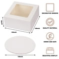 thumbnail image 2 of 10 Inch Cake Boxes Set (20pcs, 10 Boxes & 10 Boards) 10x10x5 Inches Tall Cake Boxes with Window, White Bakery Cake Boxes with Boards for Pastries, Cookies, 2 of 6