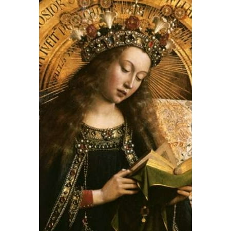Van Eyck Ghent Altarpiece - The Virgin Ghent Altarpiece Poster Print by Jan Van Eyck (12 x 18)