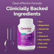 Conceive Plus Women's Fertility Support, Folic Acid, Biotin, L-Arginine and Taurine - 60 Capsules