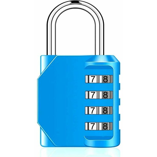 Candado de combinación, candado de código para casillero, candado de combinación de 4 dígitos para gimnasio, escuela, puerta, cobertizo, garaje, almacenamiento, casilleros para equipaje y caja de herr