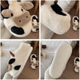 thumbnail image 2 of Adult cotton slippers cow slippers ladies warm plush slippers animal slippers, 2 of 5