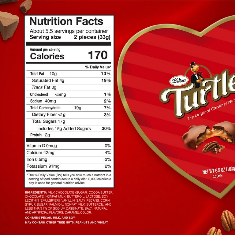 DeMet's Turtles, Milk Chocolate Valentine's Heart, 6.5 oz, 11