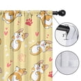 thumbnail image 4 of Blackout Kids Curtains,Corgi Dog and Footprints Childrens Insulated Curtains Set Of 2,Bedroom Essentials,Toddler Room Decor 42"x84"(106x213cm), 4 of 4