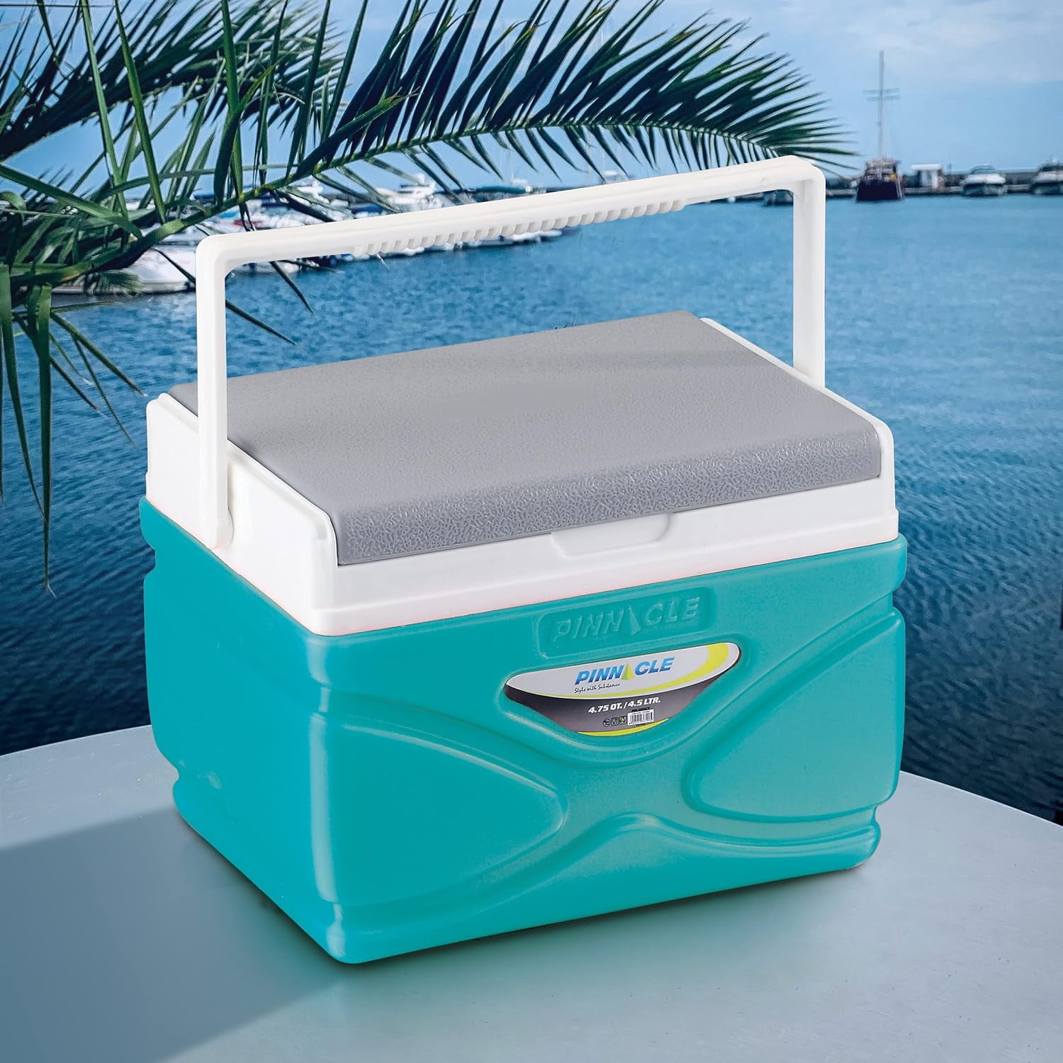 Pinnacle Portable Picnic Cooler 4.5 L Hard Insulated Coolbox with Handle – Blue
