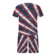 thumbnail image 4 of TIMIFIS Ensembles Courts pour Hommes 4 Juillet Tenues 2 Pcs Mode Été Survêtements Ensemble Décontracté Col Rond Imprimé Fête de l'Indépendance Chemisier à Manches Courtes et Shorts Pantalon Ensemble Deux Pièces, 4 of 5
