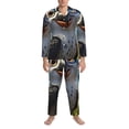 thumbnail image 3 of Lsque Joyful Animated Bird Pattern Long Sleeve Pajama Set for Men - Soft 2-Piece Sleepwear and Loungewear Set with Pockets, Comfy Nightwear-Medium, 3 of 7