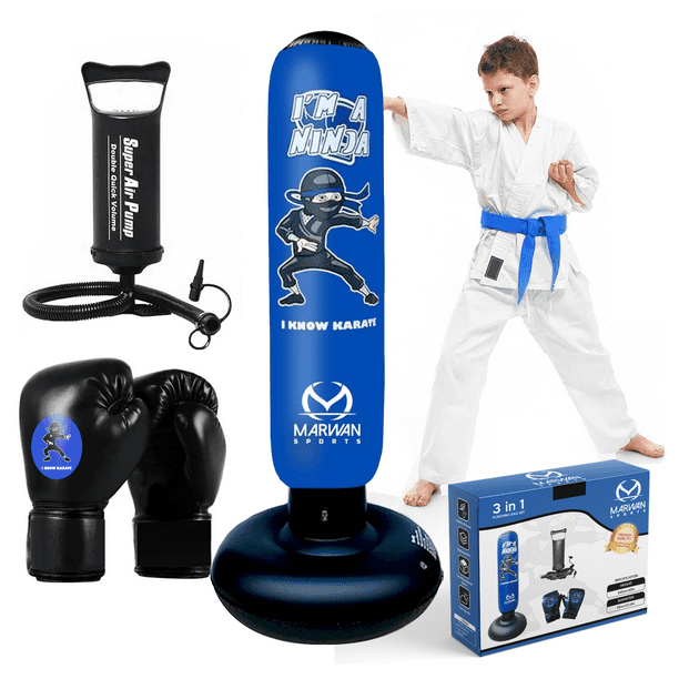 Punching Bag for Kids Free Standing Ninja Inflatable kids Punching