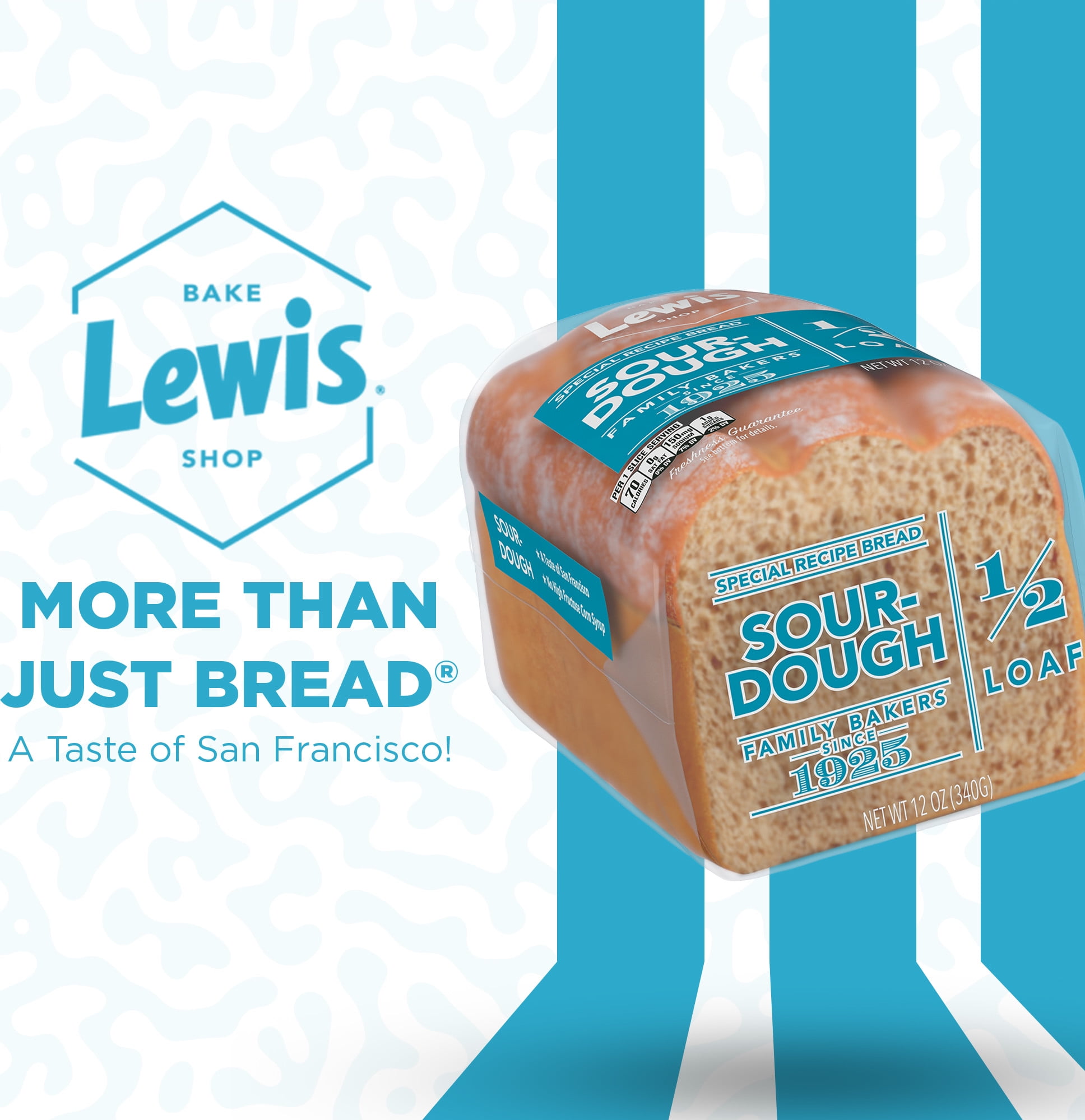 Lewis Bake Shop Sourdough Half Loaf Bread, 1/2 Loaf, 12 oz