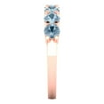 thumbnail image 4 of 1.05 ct Brilliant Round Cut Natural Swiss Blue Topaz 18K Rose Gold Stackable Band SZ 7.5, 4 of 6