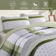 thumbnail image 4 of Juego de Colcha WONGS BEDDING Verde Oliva Queen Size Microfibra, 4 of 9