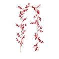 thumbnail image 2 of Christmas Berry Garland, Christmas Rattan Vine, 5.75 Feet Red Berry Wreath, Simulation Faux Berry Stems, for Holiday Mantel Decor, Christmas Tree Decoration, Festive Home Arrangement, Red, By FAJHHA, 2 of 9
