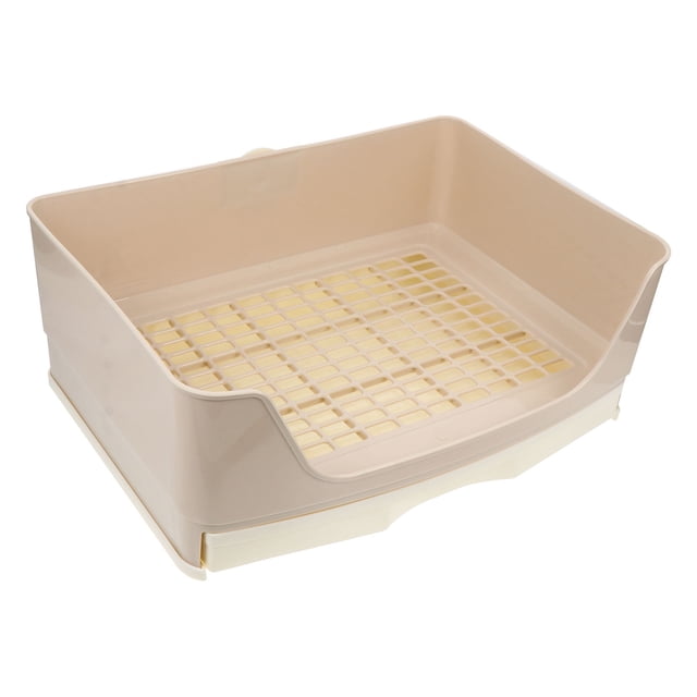 Phenofice Beige Rabbit Toilet Potty Tray Large Training Drawer Style Litter Box for Adult Rabbits