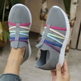 thumbnail image 2 of Zapatillas deportivas de mujer, de malla de color liso, transpirables, cómodas, informales y ligeras, para correr, 2 of 9