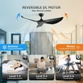 thumbnail image 4 of Sofucor 38 Inch Wood Ceiling Fan with Reverse Airflow Remote Control For Living Room Bedroom Dining Room(No Light), 4 of 11