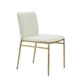 thumbnail image 3 of Benjara Cid Abby 19 Inch Side Dining Chair, Off White, Brass Gold Finished Legs, 3 of 5