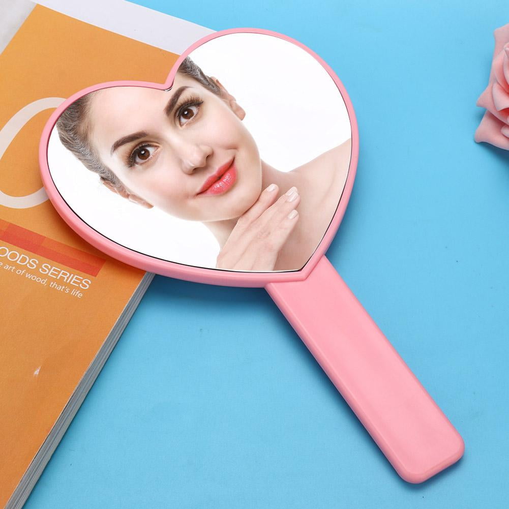Mgaxyff Pocket Mirror,Portable Mirror,Mini Heart Shape Portable Makeup