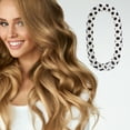 thumbnail image 2 of Unique Bargains 1pc Black Spot Hair Rollers for Women 11.42"x5.31" Black White, 2 of 6