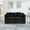 Black, variant on 2 Seater Sofa with Storage Space, Modern Couch with Silver Nails Decoration, Comfy Sofa with Velvet Upholstered for Living Room, Apartment, Office, Grey