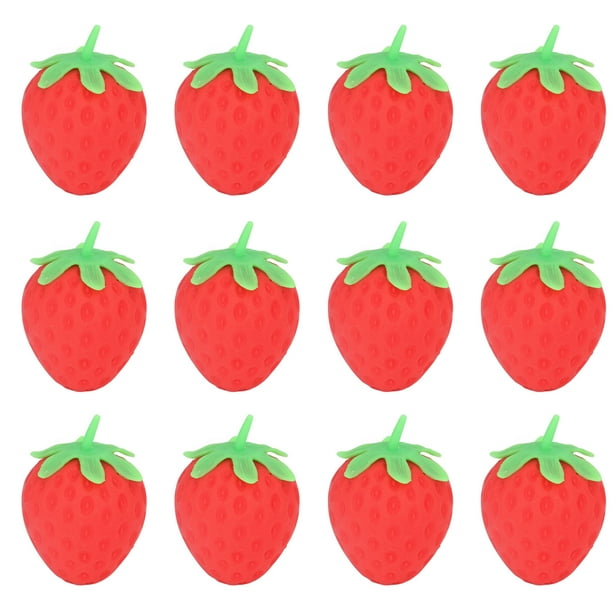 Juguete antiestrés de frutas NikouMX 12 piezas de fresa rendimiento de alta gama