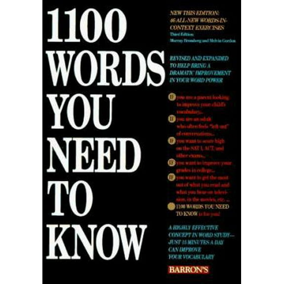 Pre-Owned 1100 Words You Need to Know (Paperback) 0812016203 9780812016208