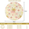 thumbnail image 3 of Pioneer Flower Floral Print Pattern Round Tablecloth 70"x70", Wrinkle Resistant Wipeable Table Cover for Kitchen Dining Room Picnic Patio and Party, 3 of 6