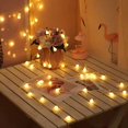 thumbnail image 3 of Cadena de luces a pilas, 33 pies, 80 luces LED, globo de camping, luz de hadas para dormitorio, boda, decoración de fiesta de Navidad, 3 of 5