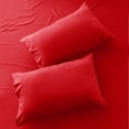 thumbnail image 5 of Lux Decor Collection King Size Sheet Set - 4 Pc King Bed Sheets Set - High GSM Brushed Microfiber Sheets - Up to 16 Inches Deep Pocket Bedding Sheets & Pillowcases, Burgundy, 5 of 8