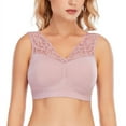 thumbnail image 1 of EIMELI Clearance!Women Lace Racerback Bralette Padded Deep V Neck Crop Top Seamless Bra, 1 of 5