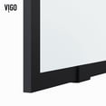 thumbnail image 3 of VIGO Elan 52 to 56 in. W x 74 in. H Sliding Frameless Shower Door in Matte Black with 3/8 in. (10mm) Clear Glass, 3 of 15