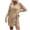 Khaki, variant on FcBaudy Long Sleeve V-Neck Dress,Summer Dresses for Women,Womens Dresses Fashion Women Casual Buttocks V-Neck Solid Bandage Leeve Dress Women Dress