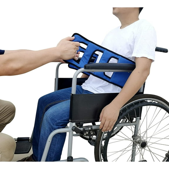 Transfer Sling Gait Belt Transfer Belts, Safety Patient Lift Board Mobility Aids Equipment for Elderly or Patient(Blue)