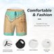 thumbnail image 3 of Balery Beach Footprint Bañador para hombre, shorts de playa de secado rápido con entrepierna y forro de compresión-Large, 3 of 6
