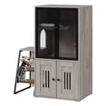 thumbnail image 1 of Yiwa Double Layer Hidden Cat Litter Box Enclosure, Multi-Functional Furniture with Metal Mesh Door, Ladder, and Hammock for Indoor Use, 1 of 8