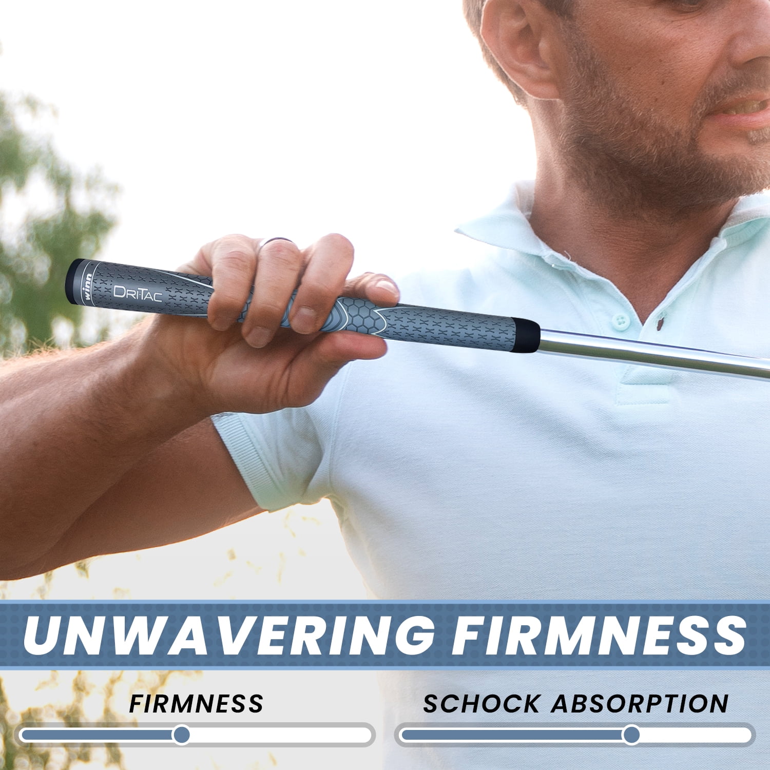 TITANUN DRI-TAC OVERSIZE by Winn- LATEST SERIES 13 Pieces DarkGrey/SilverGrey Golf Grip - Non-Slip & Cushioned Comfort - Incredible Comfort & Moisture-Wicking - Shock Absorption