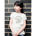 thumbnail image 2 of Fly Away - Retro Winged Emoji Graphic Youth's T-shirt, 2 of 4