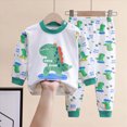 thumbnail image 2 of xaweyi Baby Boy Fall Winter Clothes Toddler Boy Outfits Long Sleeve Patchwork Sweatshirt Tops Pants 2 Piece, 2 of 4