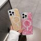 thumbnail image 2 of For iPhone 14 Pro Case Compatible with MagSafe Epoxy PC TPU Shockproof Phone Cover - Purple, 2 of 5