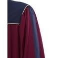 thumbnail image 6 of TSSOE Unisex Women Men Clergy Robe V-neck Color Block Split Zipper Front Choir Robe Pulpit Gown For Church Burgundy L, 6 of 7