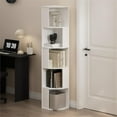 thumbnail image 4 of Pemberly Row 5-Tier Freestanding Corner Shelf Bookcase in Bookshelf in White, 4 of 6
