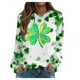 thumbnail image 1 of Xuyuer Women's Round Neck St. Patrick's Day Printed Long Sleeve Shirts Sweatshirt - Festive Holiday Graphic Pullover Top for Seasonal Parties, Gift Exchanges and Cozy Spring Summer Wear, 1 of 5