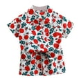 thumbnail image 1 of Girls Spring Outfits Summer Cozy Colored Patchwork Printed Short Sleeved 2Pc Newborn Boy Clothes Red 6-7 Years, 1 of 4