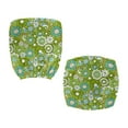thumbnail image 2 of HELLHERO Flower Print Computer Office Chair Seat Cover, Soft Stretch Rotating Chair Slipcover, Universal Chair Protector Cover, Green, 2 of 7