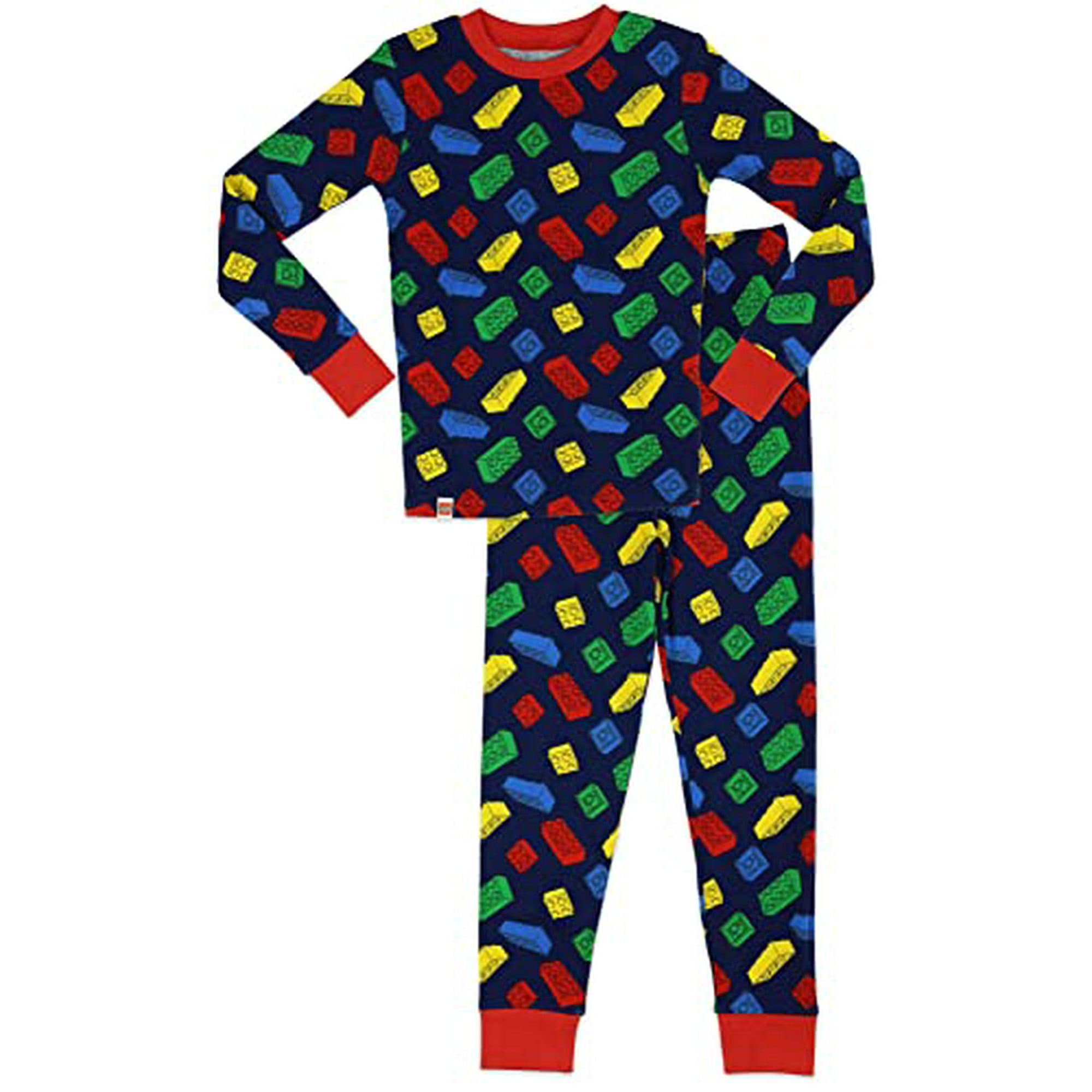 LEGO Boys 2 Piece Cotton Pajama Set Size 8 Navy