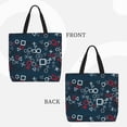 thumbnail image 2 of Easygdp Navy Blue Geometric Bolsa Tote para Mujer, Bolso de Hombro para Trabajo, Playa, Viajes, Compras y Supermercado, 2 of 7