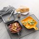 thumbnail image 3 of Square Grill Plate for Food Transfer 1 Piece Yellow Non Stick Pan with Handle, 3 of 5